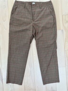 GAP plaid high rise slim taper dress pants